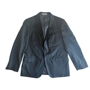 Joseph‎ Abboud Mens Slim Fit Blazer Jacket Black Made In USA Imported Fabric 44R